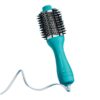 Moroccanoil 4-in-1 Blow-Dryer Brush for versatile styling - combines round brush, blow-dryer, flat iron, and curling iron.